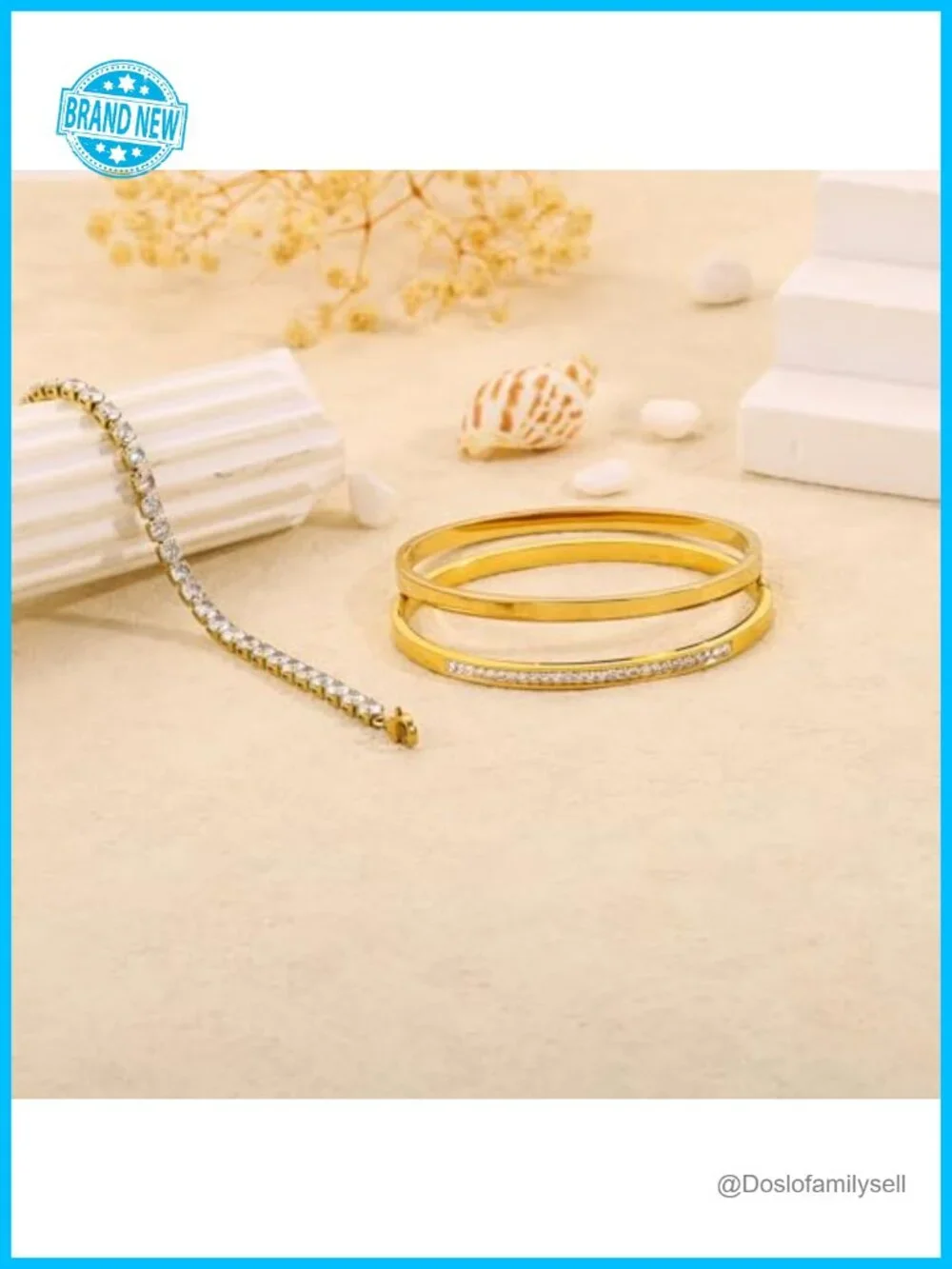 Stainless Steel Bangle Bracelet Set Stackable Non Tarnish
